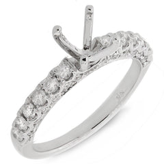 0.65ct 14k White Gold Diamond Semi-mount Ring
