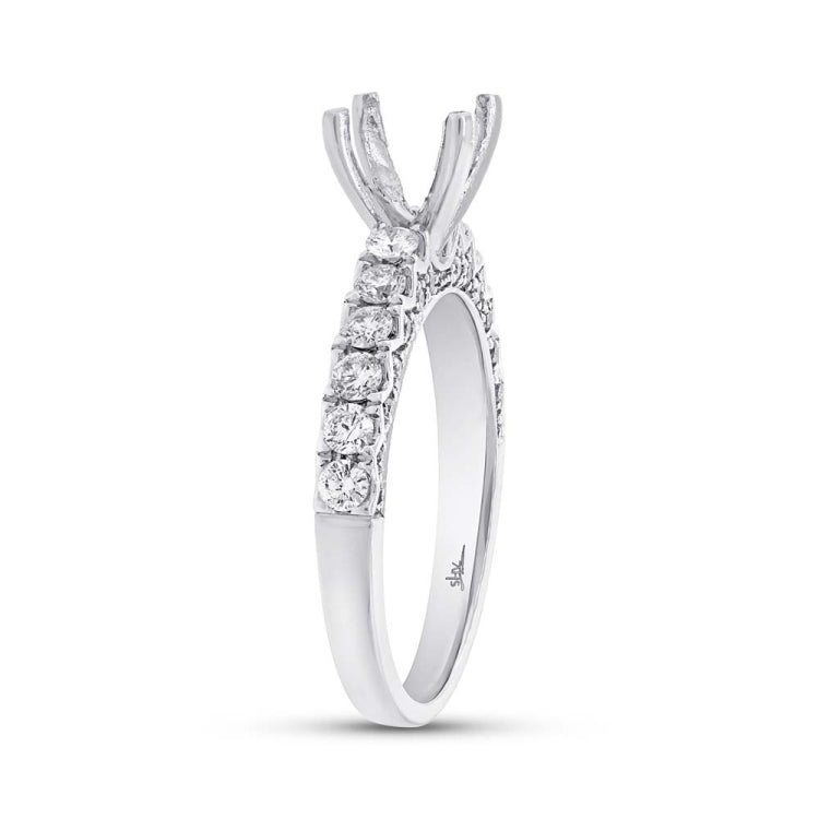 0.65ct 14k White Gold Diamond Semi-mount Ring