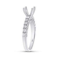 0.65ct 14k White Gold Diamond Semi-mount Ring
