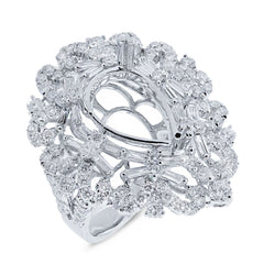 2.29ct 18k White Gold Diamond Semi-mount Ring