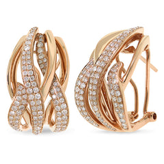 1.37ct 14k Rose Gold Diamond Earring