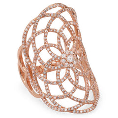 1.22ct 18k Rose Gold Diamond Lady's Ring