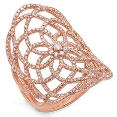 1.22ct 18k Rose Gold Diamond Lady's Ring