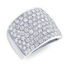3.75ct 14k White Gold Diamond Pave Lady's Ring