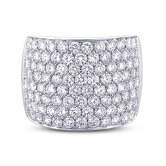 3.75ct 14k White Gold Diamond Pave Lady's Ring