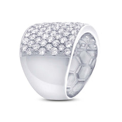3.75ct 14k White Gold Diamond Pave Lady's Ring