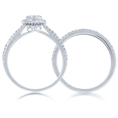 0.44ct 14k White Gold Diamond Wedding Set Pave