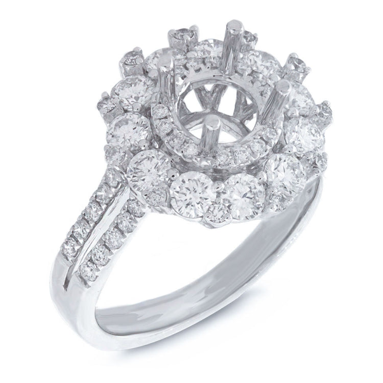 1.40ct 18k White Gold Diamond Semi-mount Ring