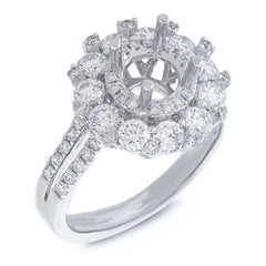 1.40ct 18k White Gold Diamond Semi-mount Ring