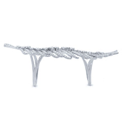 2.65ct 14k White Gold Diamond Feather Ring