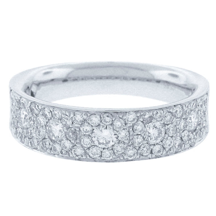 0.80ct 14k White Gold Diamond Lady's Band