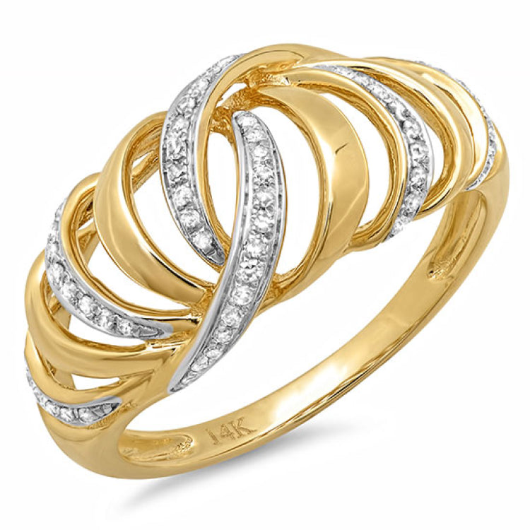 0.17ct 14k Yellow Gold Diamond Lady's Ring