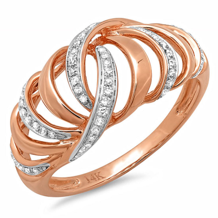 0.17ct 14k Rose Gold Diamond Lady's Ring