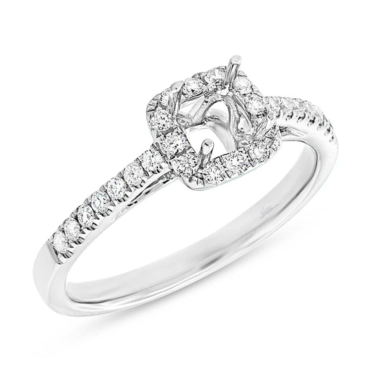 0.31ct 14k White Gold Diamond Semi-mount Ring