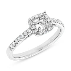 0.31ct 14k White Gold Diamond Semi-mount Ring