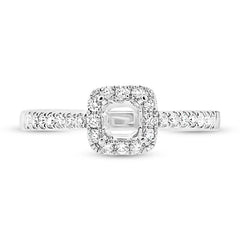 0.31ct 14k White Gold Diamond Semi-mount Ring