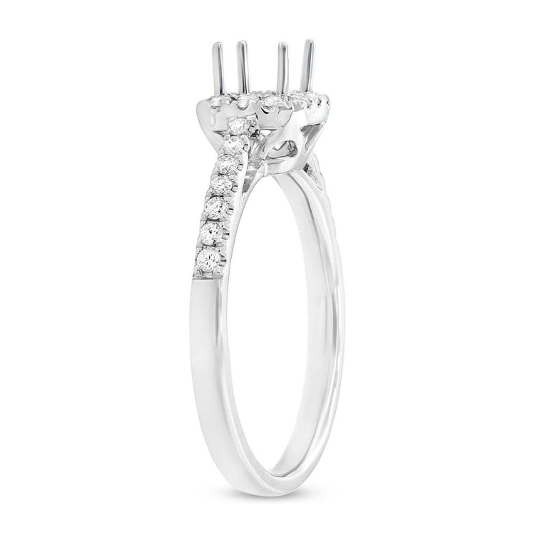 0.31ct 14k White Gold Diamond Semi-mount Ring