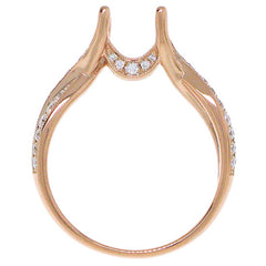 0.35ct 18k Rose Gold Diamond Semi-mount Ring