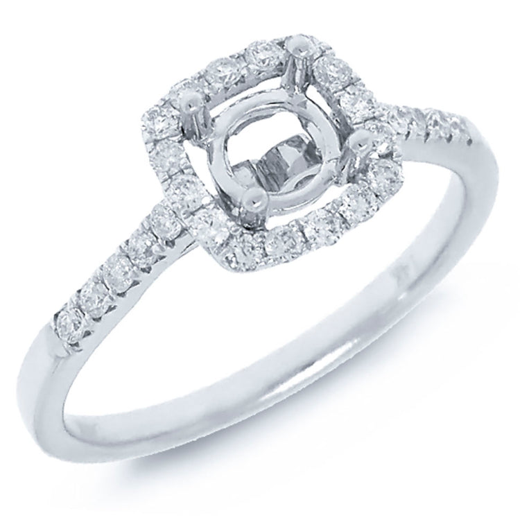 0.30ct 14k White Gold Diamond Semi-mount Ring