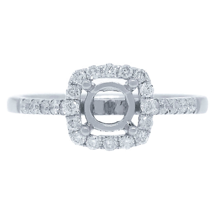 0.30ct 14k White Gold Diamond Semi-mount Ring