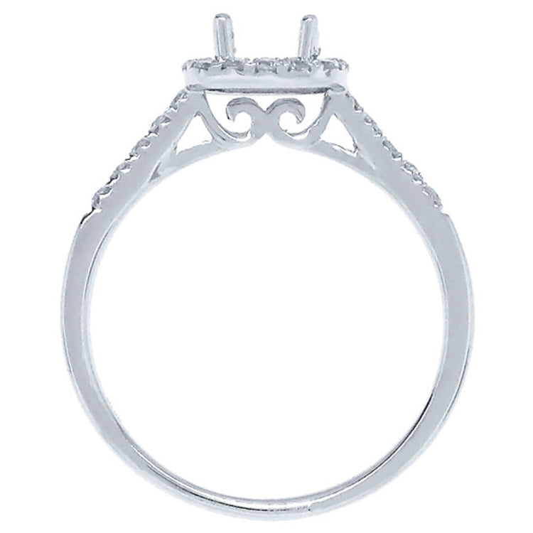 0.30ct 14k White Gold Diamond Semi-mount Ring