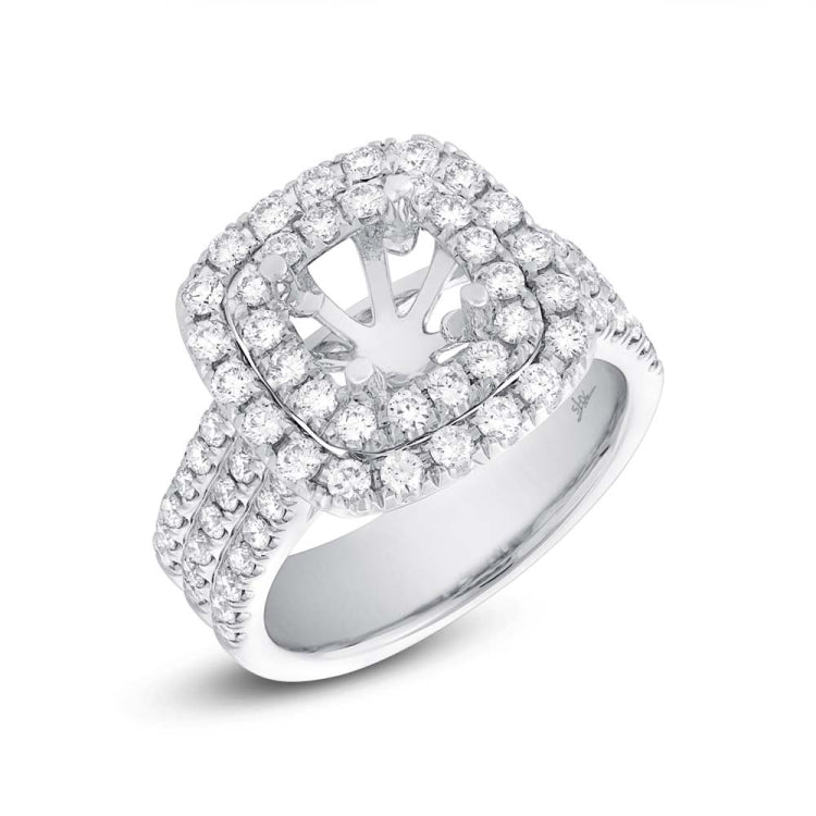 1.00ct 18k White Gold Diamond Semi-mount Ring