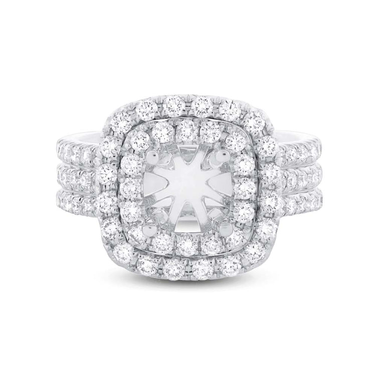 1.00ct 18k White Gold Diamond Semi-mount Ring