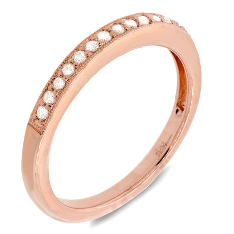 0.20ct 14k Rose Gold Diamond Lady's Band