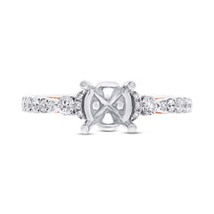 0.34ct 14k Two-tone Rose Gold Diamond Semi-mount Ring