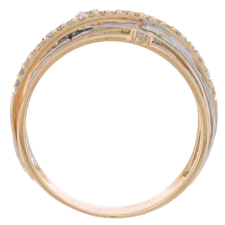 0.40ct 14k Two-tone R/g Diamond Bridge Ring