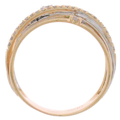 0.40ct 14k Two-tone R/g Diamond Bridge Ring