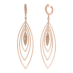 0.65ct 14k Rose Gold Diamond Earring