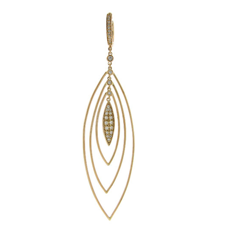 0.65ct 14k Rose Gold Diamond Earring