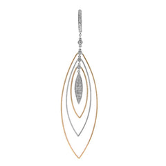 0.65ct 14k Two-tone Rose Gold Diamond Earring