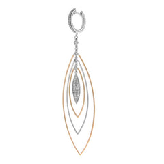 0.65ct 14k Two-tone Rose Gold Diamond Earring