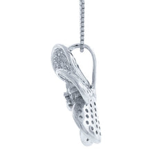 0.55ct 14k White Gold Diamond Flower Pendant