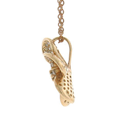 0.55ct 14k Rose Gold Diamond Flower Pendant