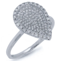 0.50ct 14k White Gold Diamond Pave Lady's Ring