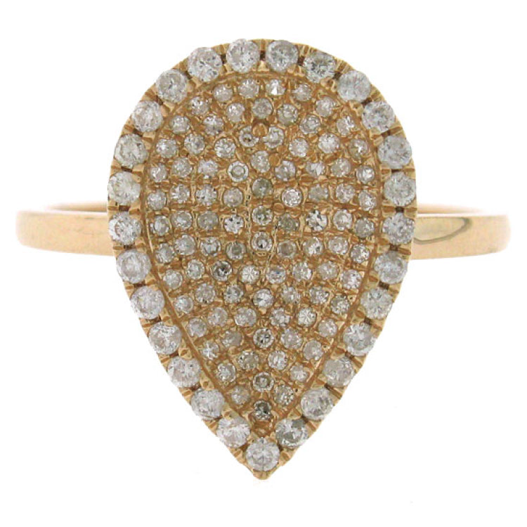 0.50ct 14k Rose Gold Diamond Pave Lady's Ring