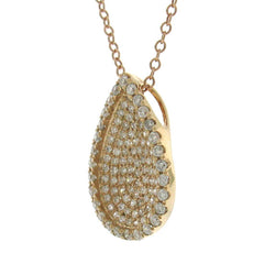 0.55ct 14k Rose Gold Diamond Pave Pendant