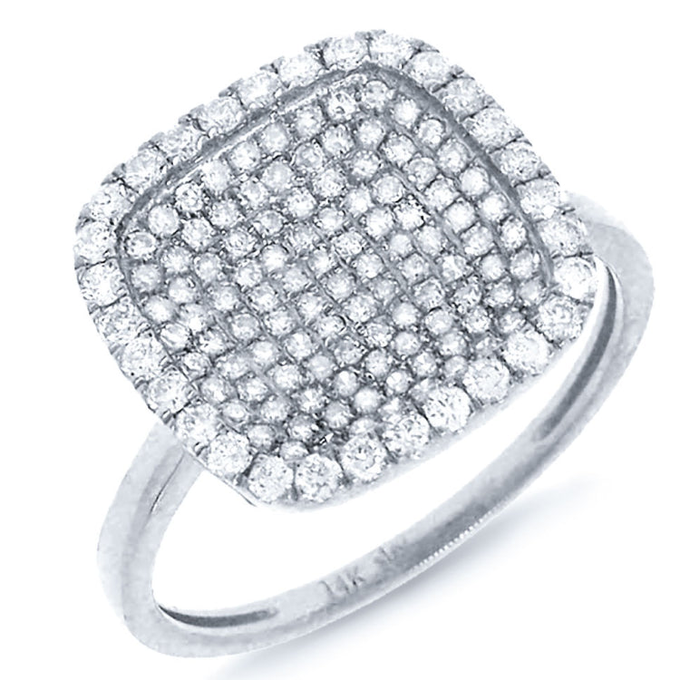 0.60ct 14k White Gold Diamond Pave Lady's Ring