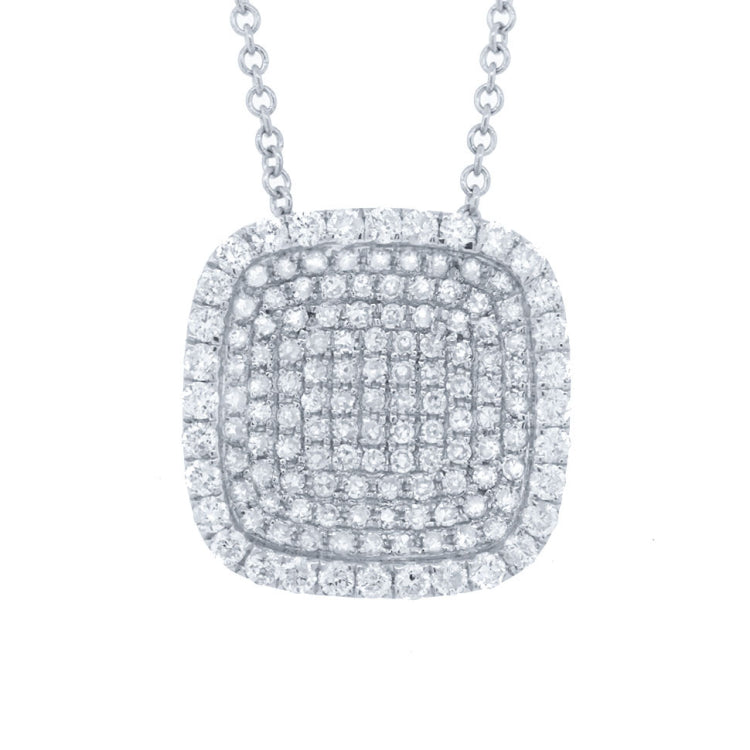 0.60ct 14k White Gold Diamond Pave Pendant