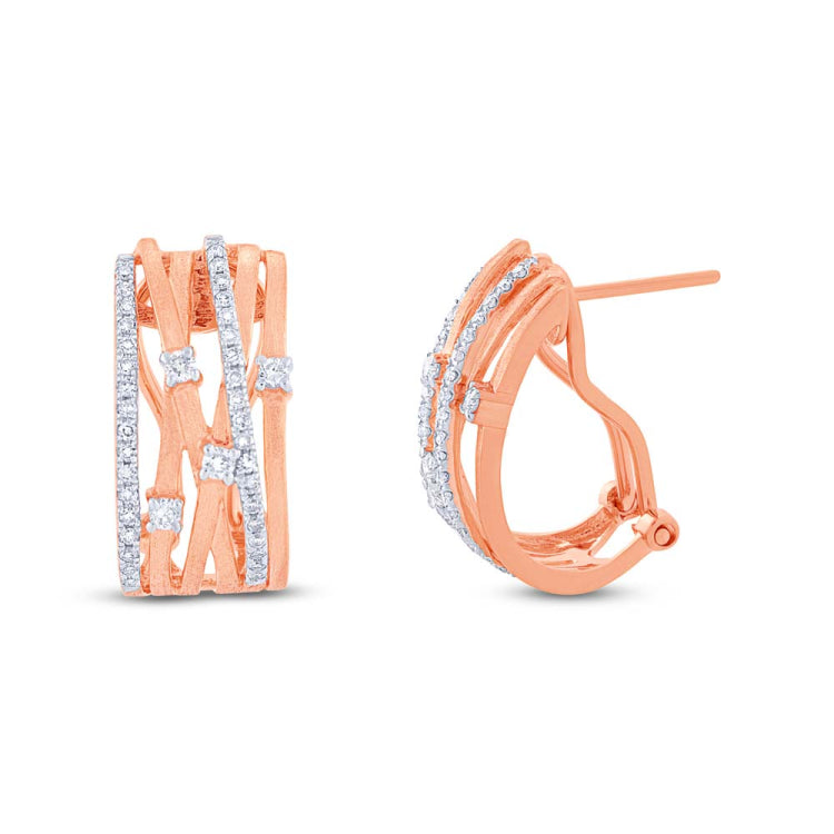 0.45ct 14k Rose Gold Diamond Fashion Earring