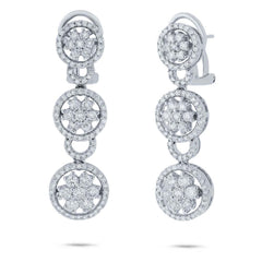 2.50ct 14k White Gold Diamond Earring