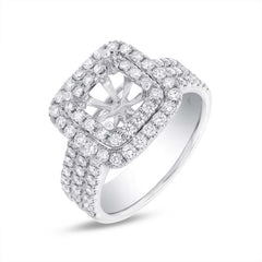 1.08ct 14k White Gold Diamond Semi-mount Ring