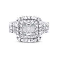 1.08ct 14k White Gold Diamond Semi-mount Ring
