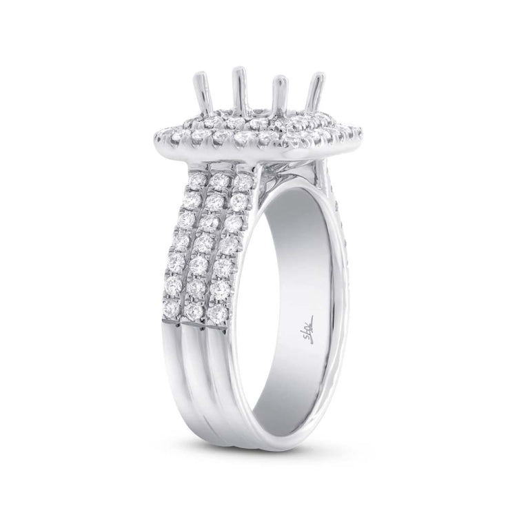 1.08ct 14k White Gold Diamond Semi-mount Ring