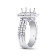 1.08ct 14k White Gold Diamond Semi-mount Ring