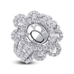 2.48ct 18k White Gold Diamond Semi-mount Ring