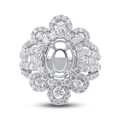 2.48ct 18k White Gold Diamond Semi-mount Ring